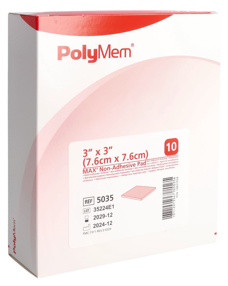 POLYMEM MAX 7.6x7.6cm 10 Stk