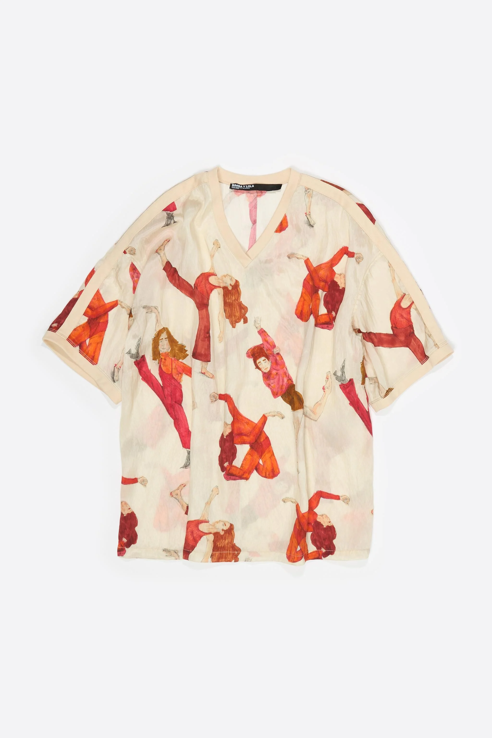 Camiseta oversized fluida para dançarinos