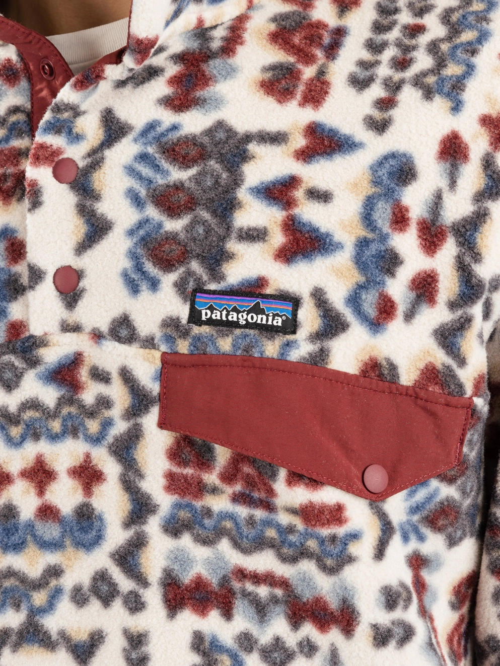 Patagonia Lw Synch Snap-T Fleece Sweater wandering woods/pumice