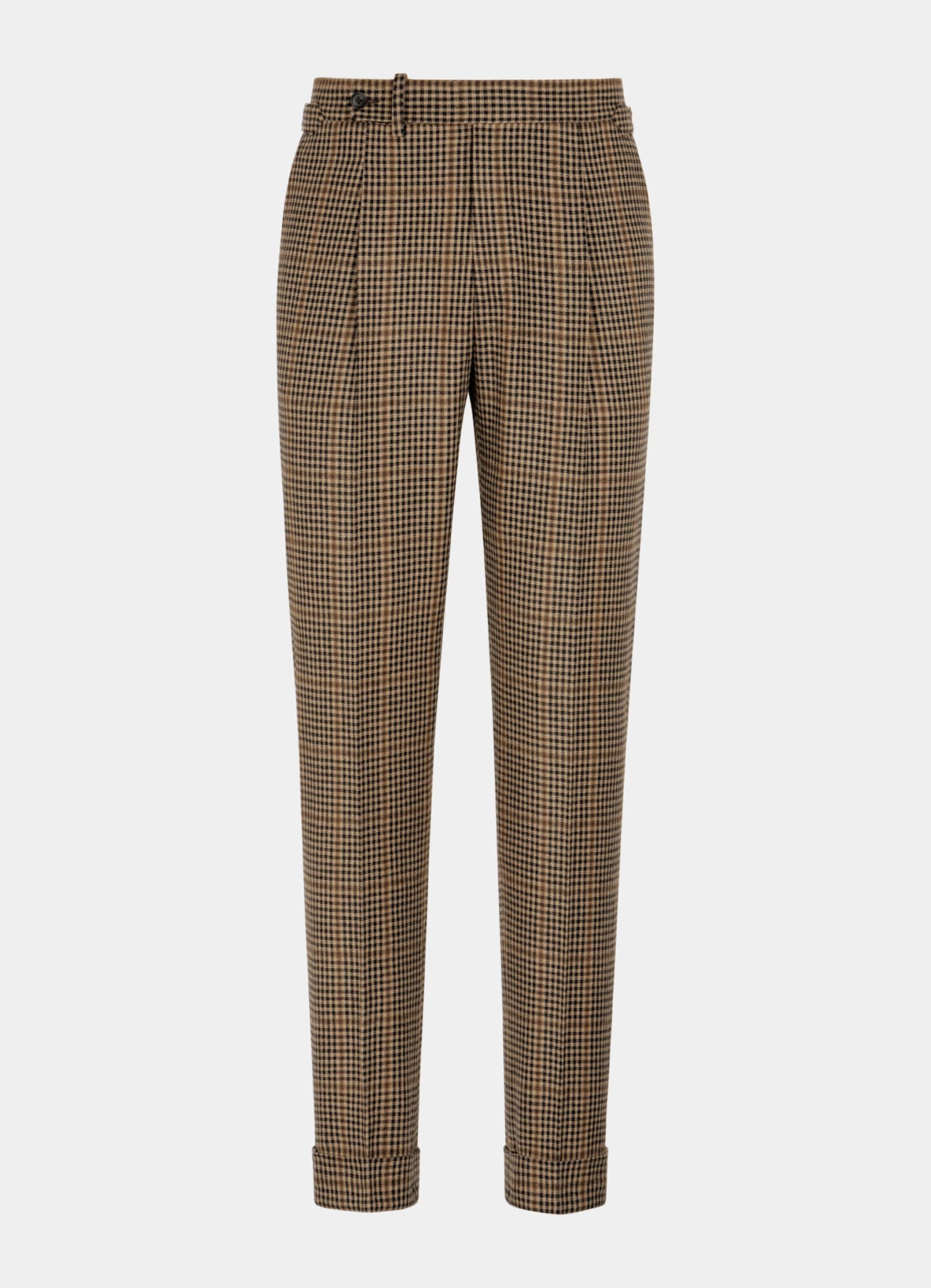 Costume Havana coupe Tailored marron moyen pied-de-poule