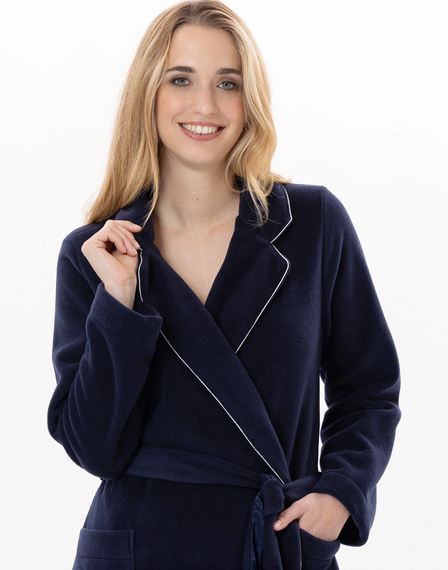 ESSENTIEL 865 - Peignoir en polaire | Bleu