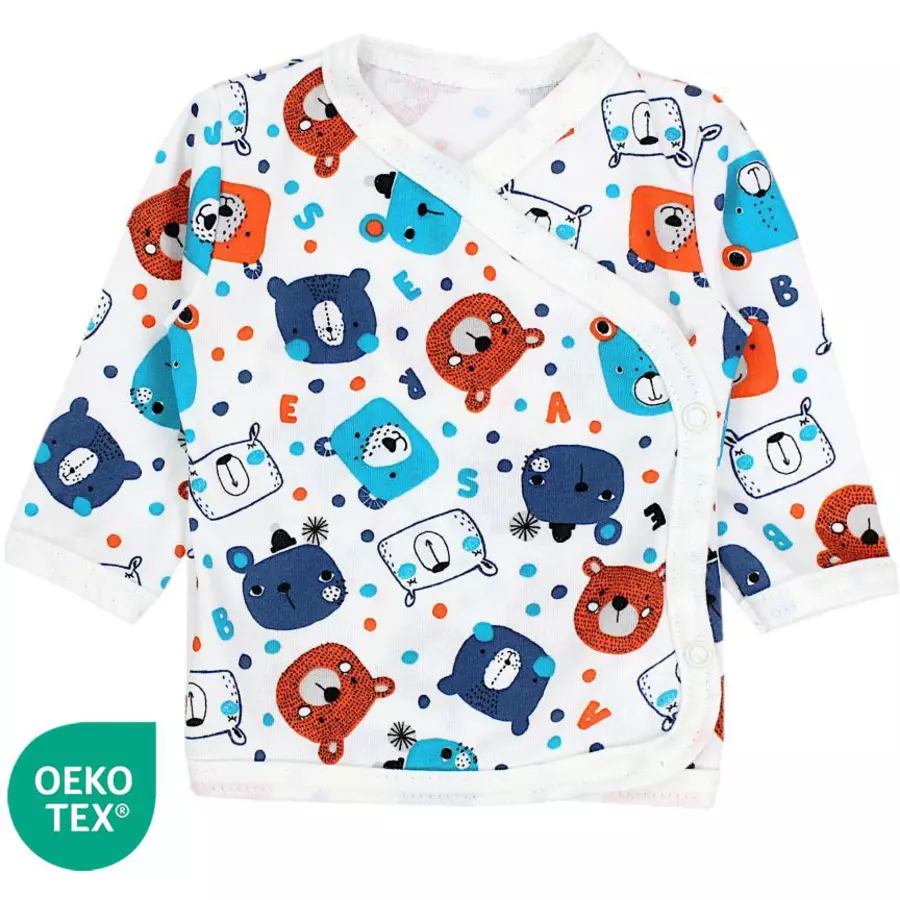 TupTam Baby Langarm Wickelshirt 5er Set grauhellblau