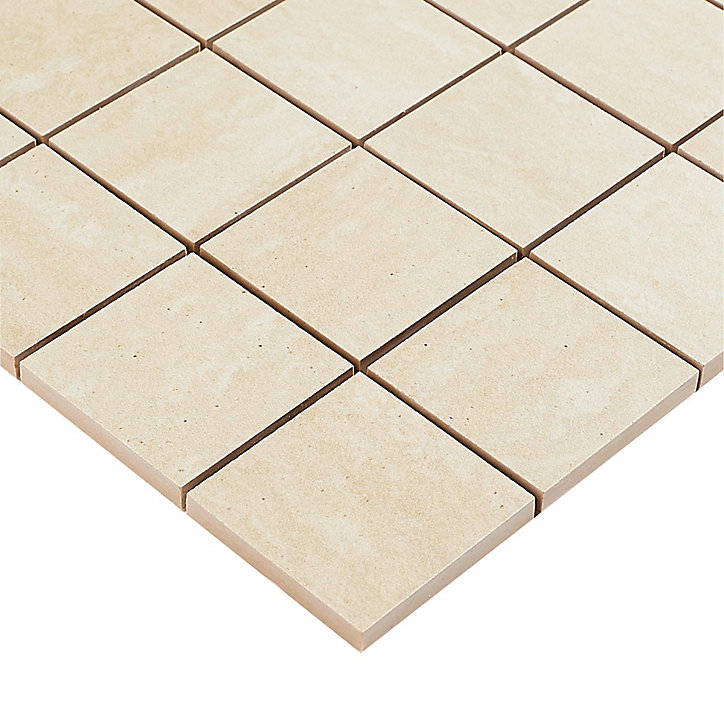 Mosaïque beige 30x30cm Soft travertin