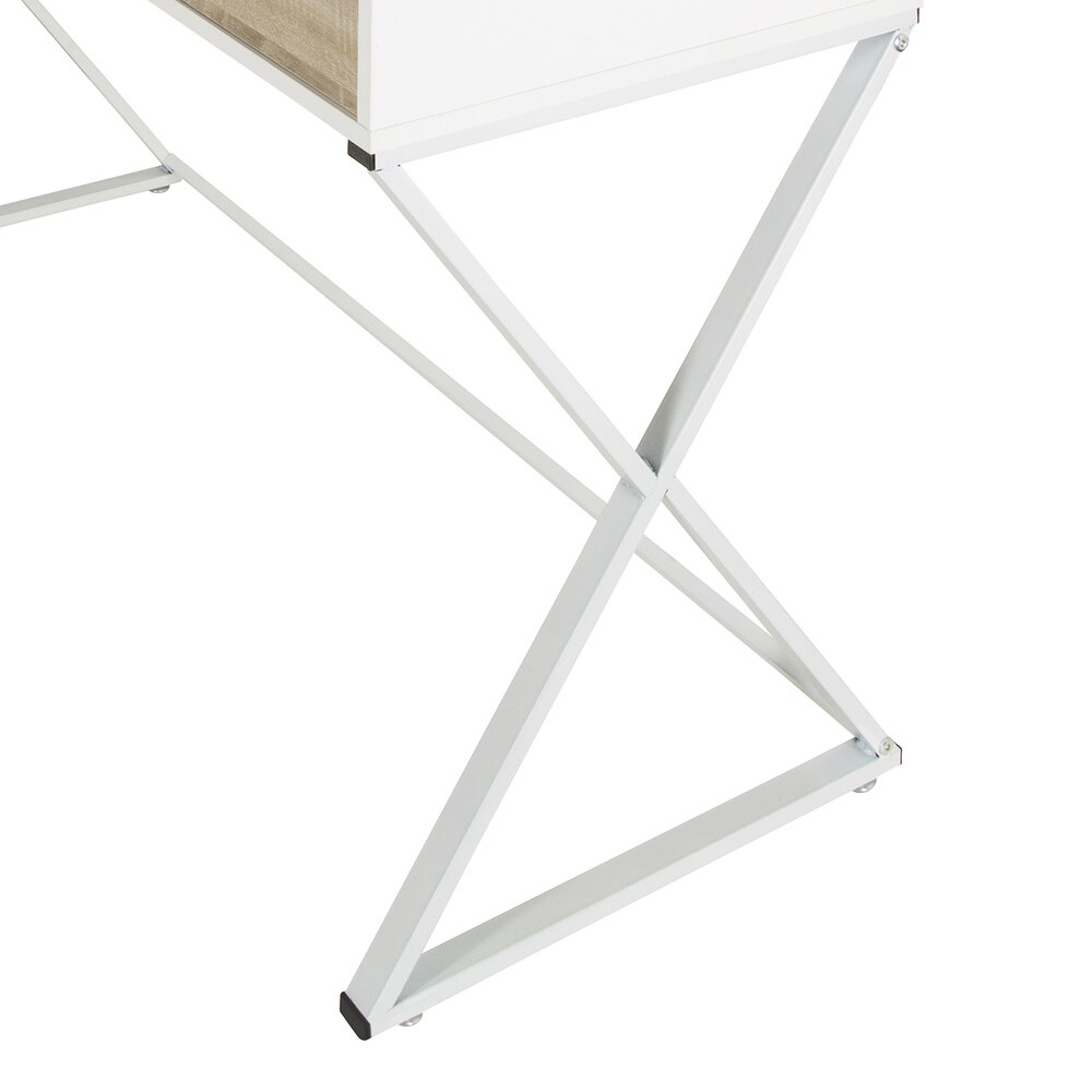 Schreibtisch EASY FLOW III Melaminharzbeschichtete Spanplatte, Gestell pulverbeschichteter Stahl hjh OFFICE