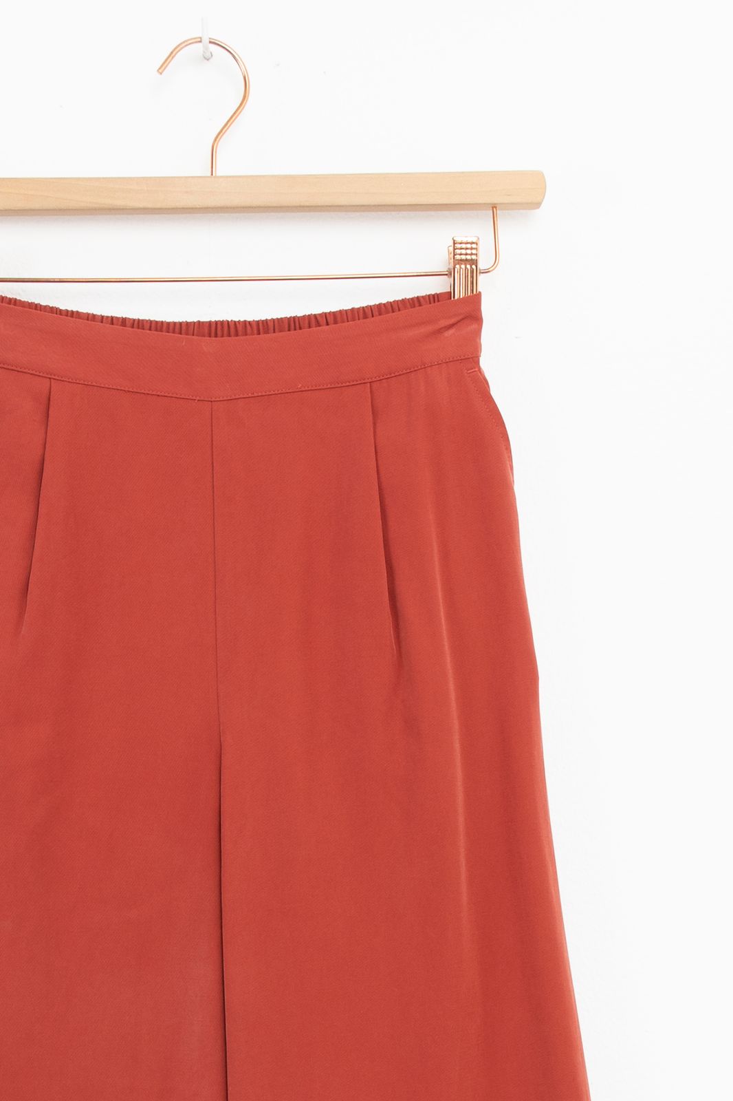 Donkerrode wide leg pantalon