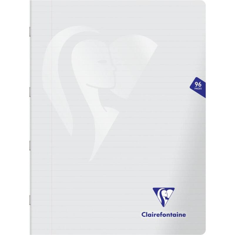 Cahier piqué Mimesys 24x32cm 96 pages ligné + marge couverture polypropylène - Assortis