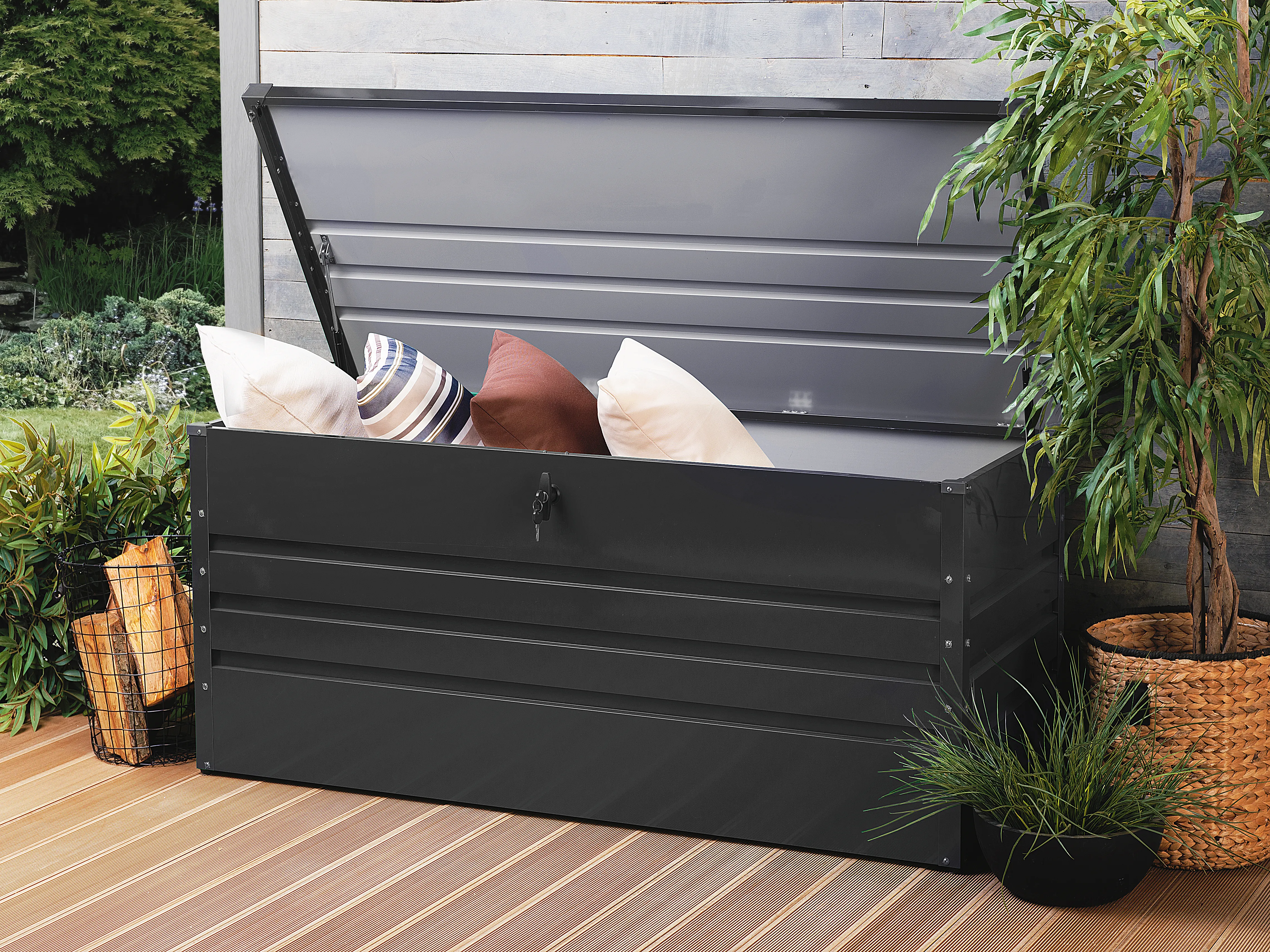 Kussenbox CEBROSA 132 cm 62 cm Grafietgrijs