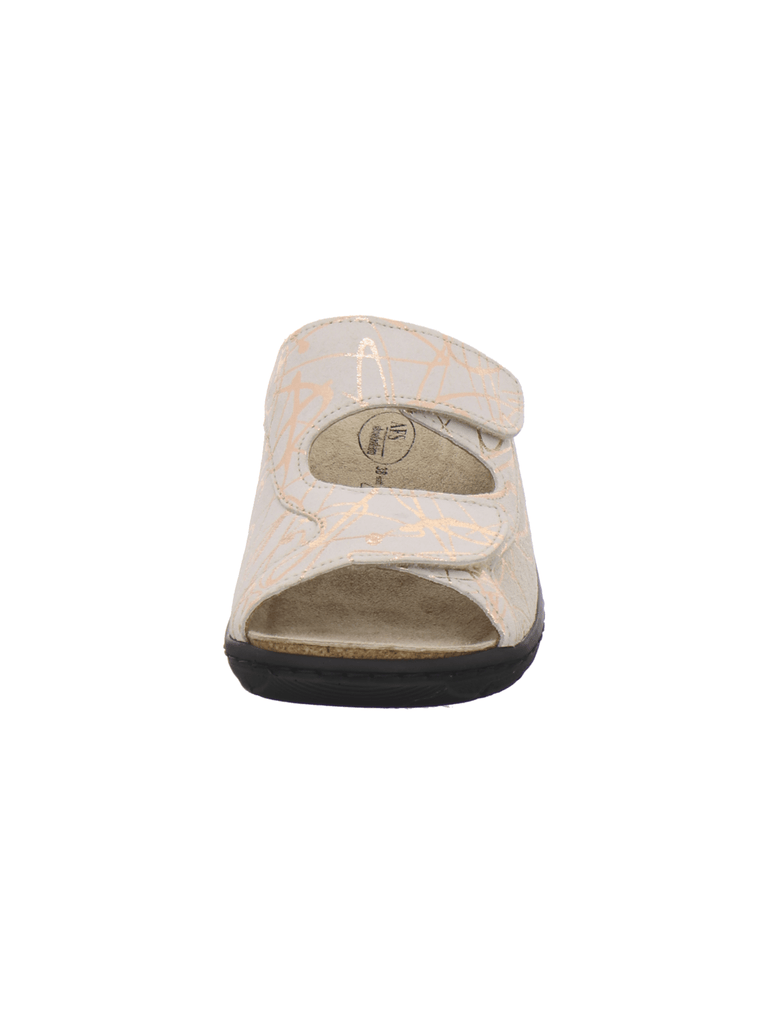 Hallux Pantoletten Damen Wechselfußbett beige