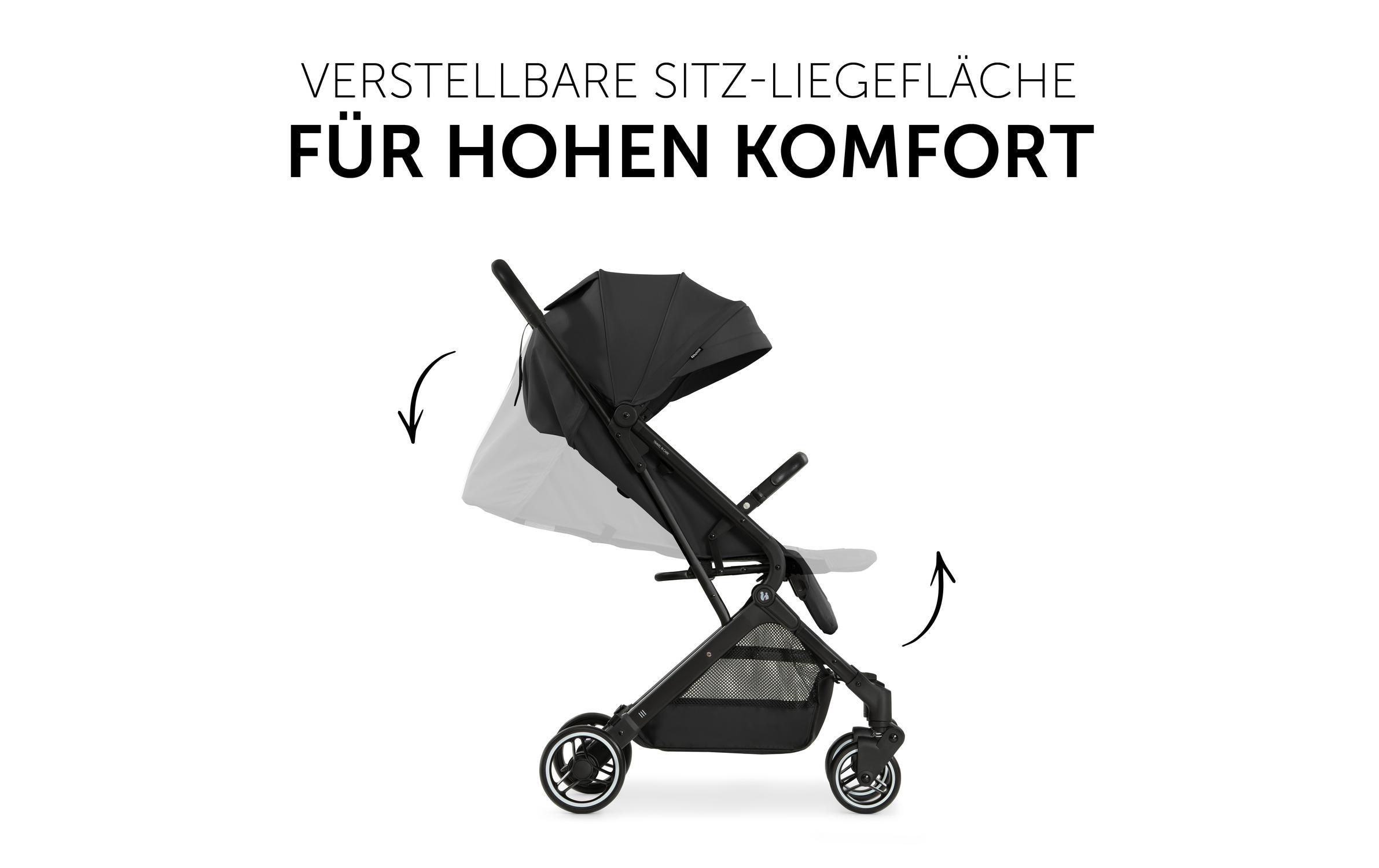 Buggy Travel N Care Schwarz<br>Handlicher, kompakt verstaubarer Kinderwagen