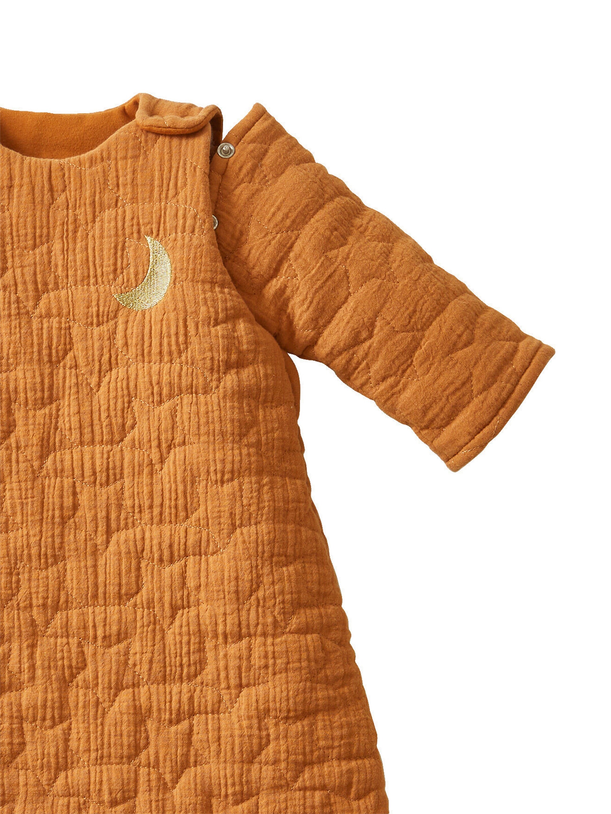 Vertbaudet Bio-Kollektion: Baby Winterschlafsack aus Musselin TRAUMNÄCHTE, Ärmel abnehmbar karamell
