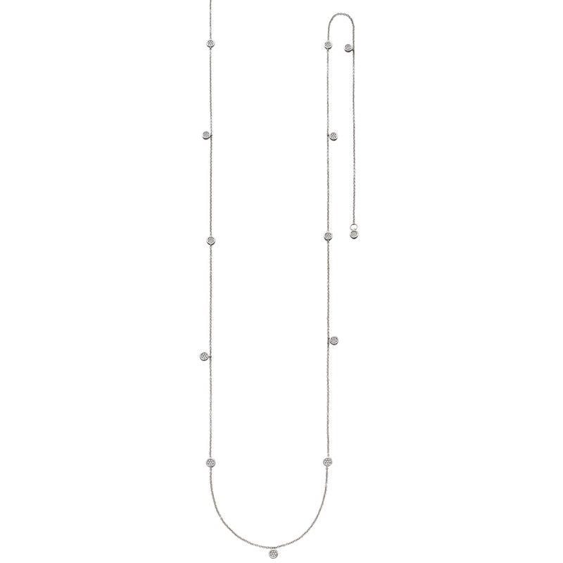 Collier diamant sur or blanc 375/1000