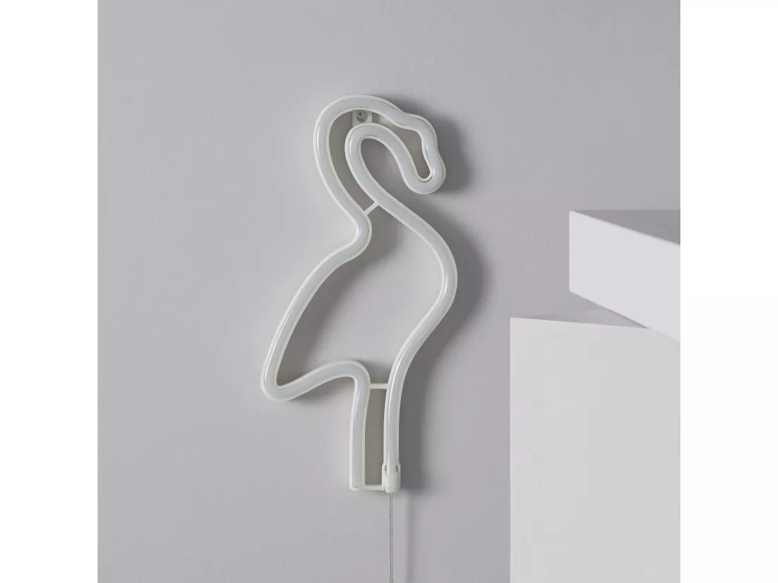 Néon LED Flamingo à Piles Rose