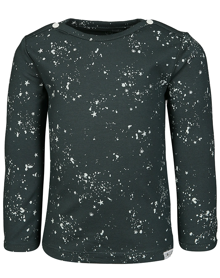 Langarmshirt GALE – AOP in dunkelgrün