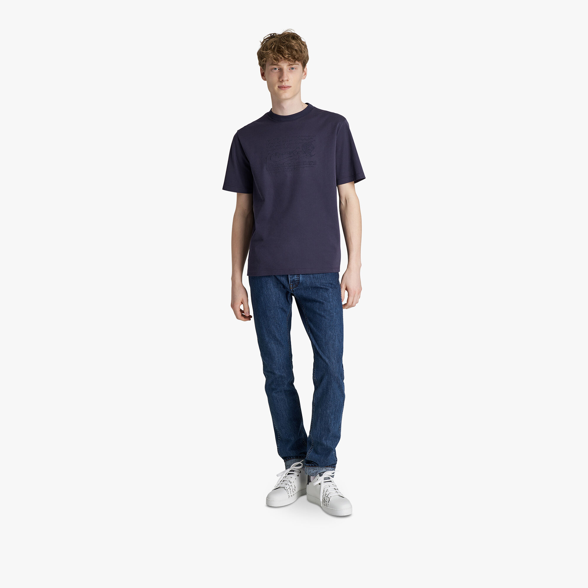 T-shirt Avec Broderie Scritto