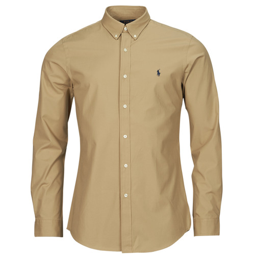 Polo Ralph Lauren - CHEMISE AJUSTEE SLIM FIT EN POPELINE UNIE Beige / Surrey / Tan