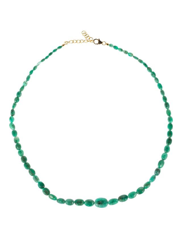 Collier Sakota-Smaragd, Silber 925 vergoldet