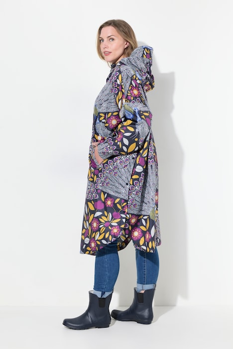 Funktions-Regencape, Unisex, Print, Kapuze