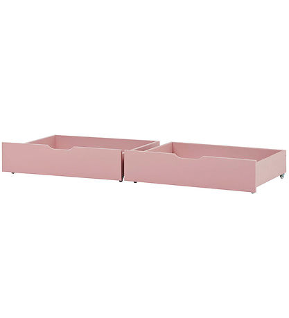 Hoppekids Schubladen m. Räder - 2 st. - 70x160 cm - Pale Rose