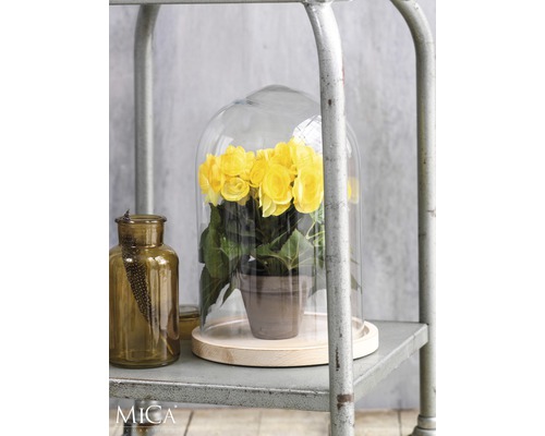 Kunstbloem begonia Ø 25 H 30 cm geel