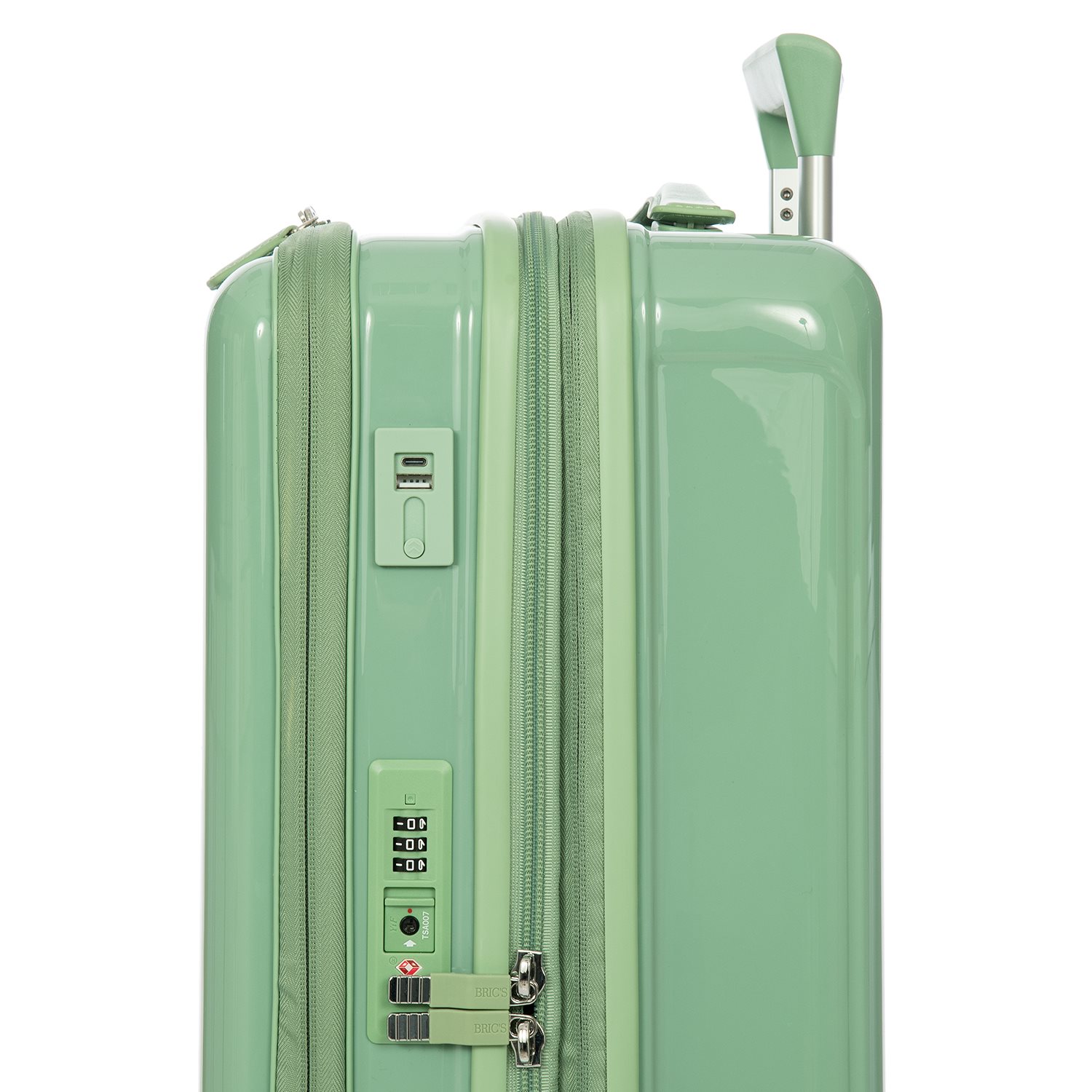Bric's Positano Cabin Trolley 55 with Pocket sage green