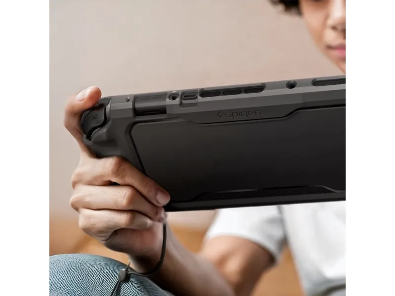 Spigen Rugged Armor, Cover, Nintendo, Sort, Termoplastisk polyurethan (TPU), Nintendo Switch, Stødsikker, Ridseresistent