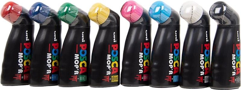 Posca Mop'R - Verfmarker Xxl - 3-19mm - set van 8 Kleuren
