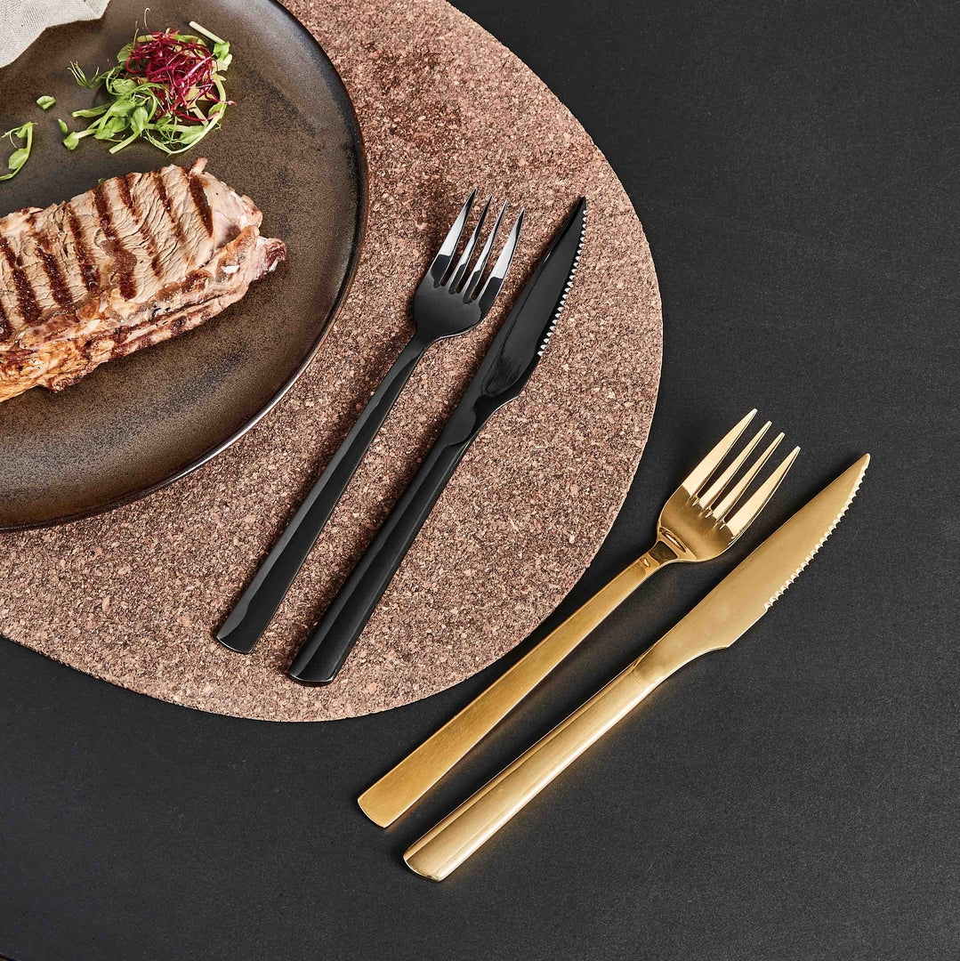 RAW  Steaksæt, 8 dele - sort