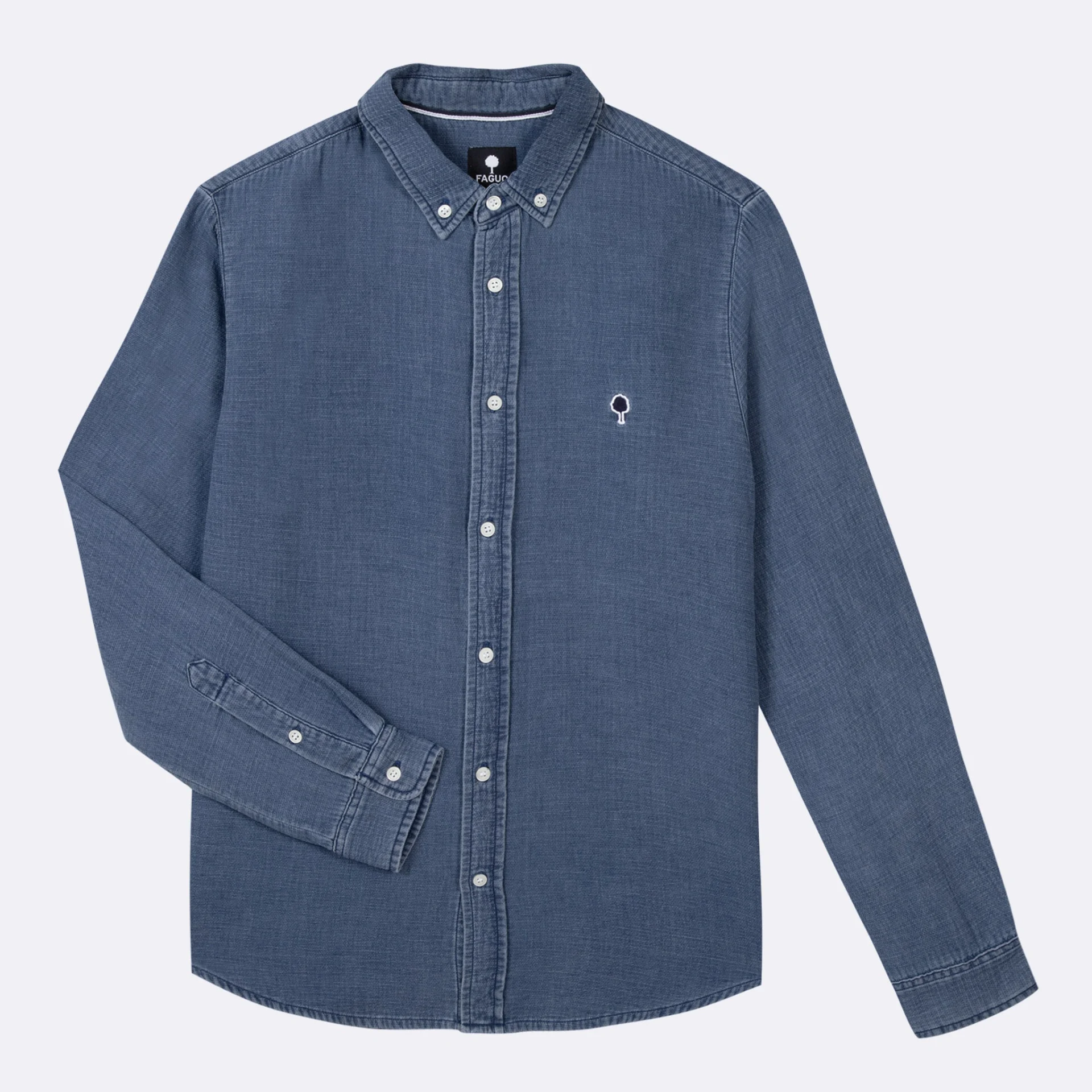Chemise classique denim foncé coton - modèle Ivoy