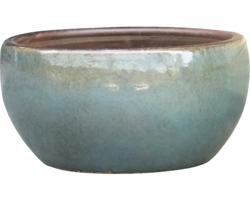 Bloempot Ø 34 cm H 17 cm klei rond blauw