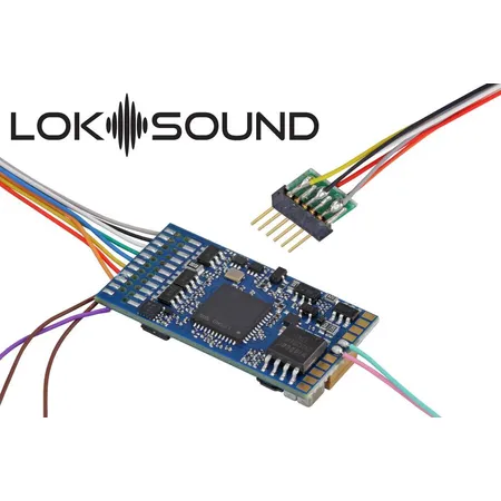 ESU 58416 - LokSound 5 DCC/MM/SX/M4 Leerdecoder, 6-pin NEM651, mit Lautsprecher 11x15mm, Spurweite: 0, H0