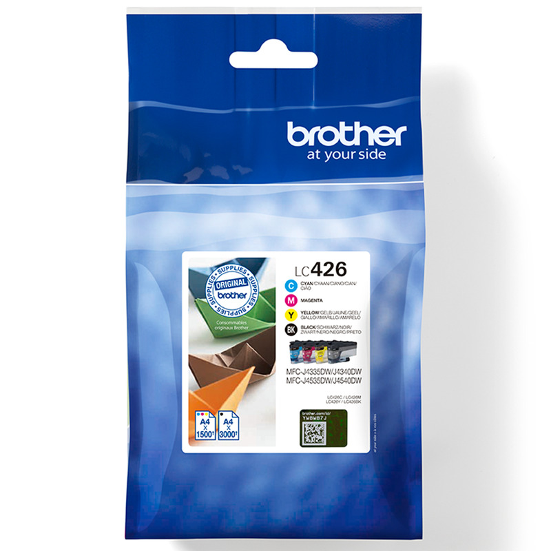 Brother LC-426VAL Tintenpatronen Multipack, cyan, gelb, magenta, schwarz