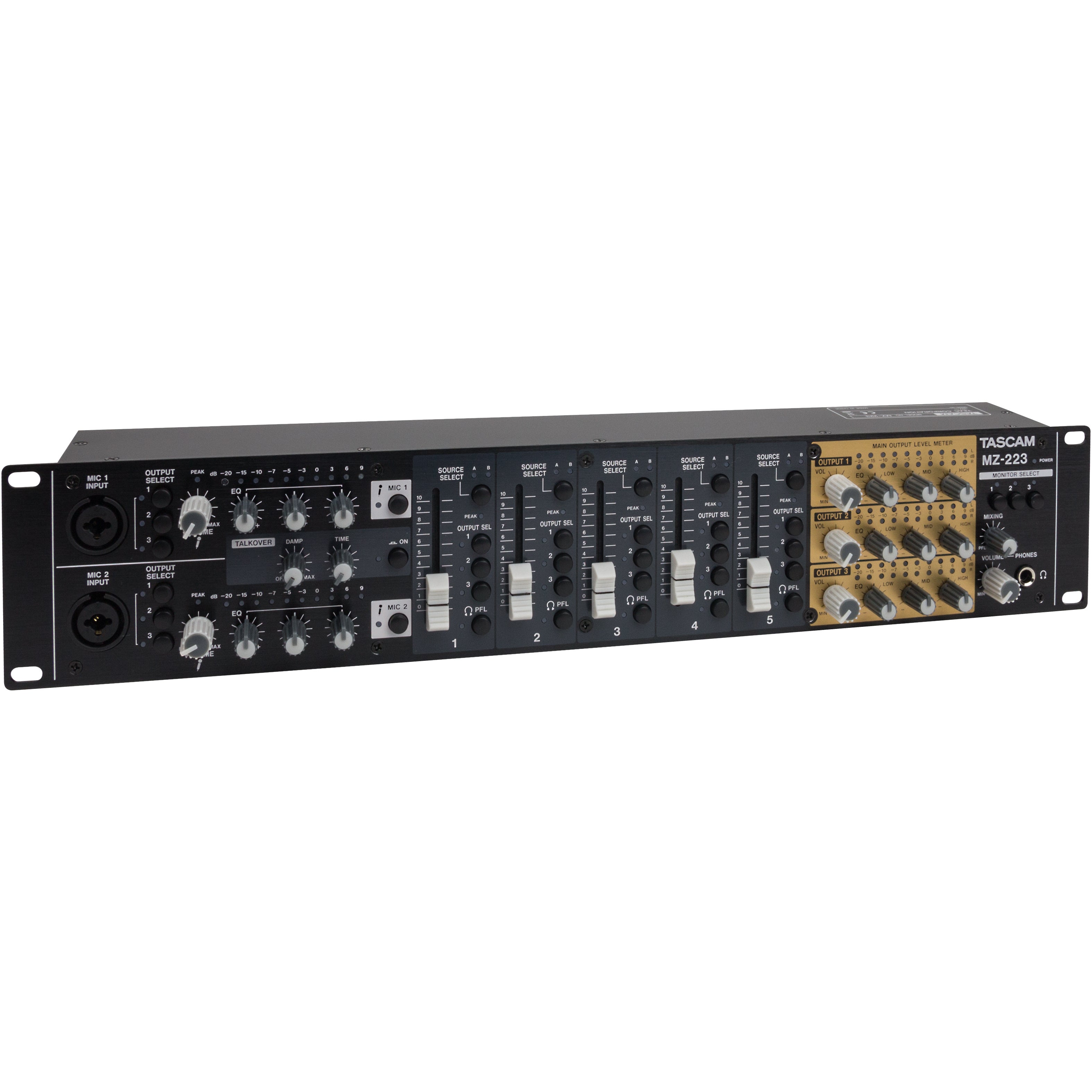 Tascam MZ-223 3-zone installatiemixer 2U