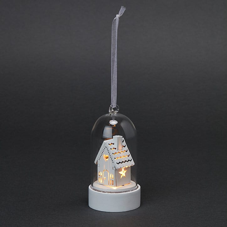 Mini dome maison LED blanc chaud 6 x 11 cm