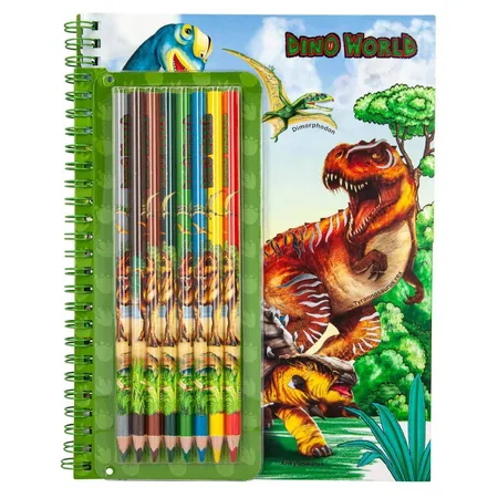 Depesche Dino World Malbuch mit Buntstiften