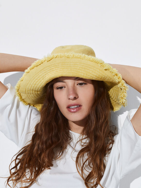 Gorro Bucket Denim - Amarelo