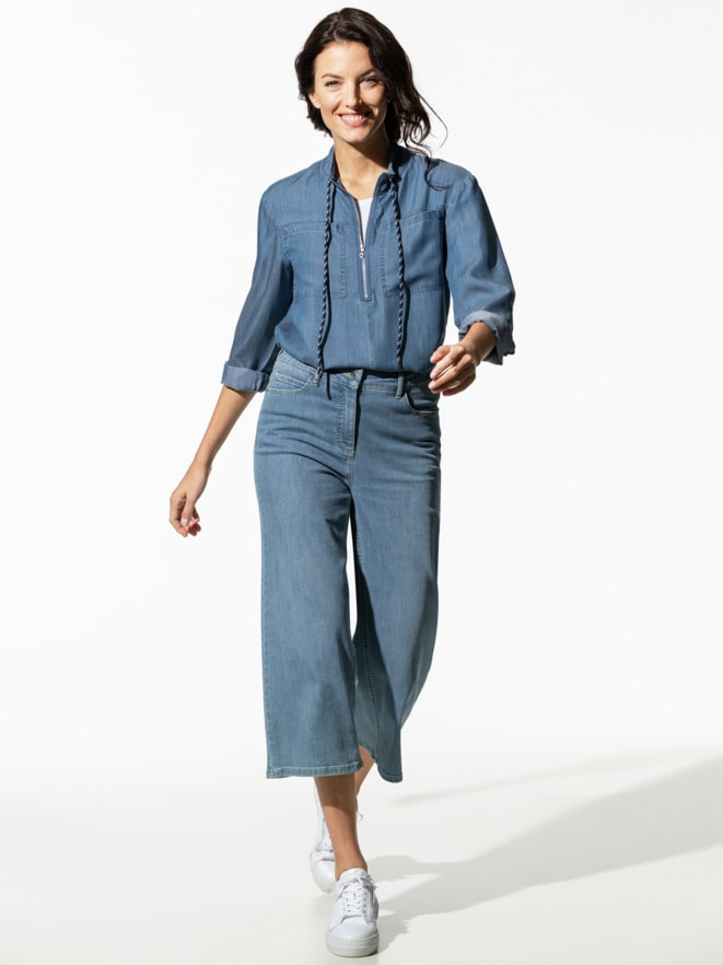 Lyocell-Blouson-Bluse