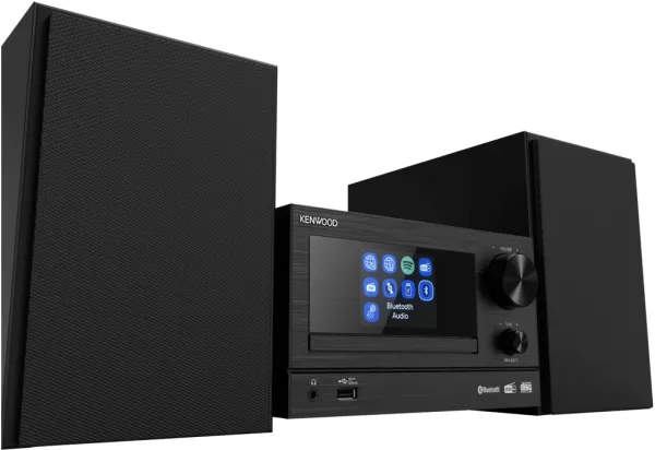 Kenwood M-7000S, Home audio mini system, Sort, 1 diske, 30 W, 2-vejs, 6 ohm (O)