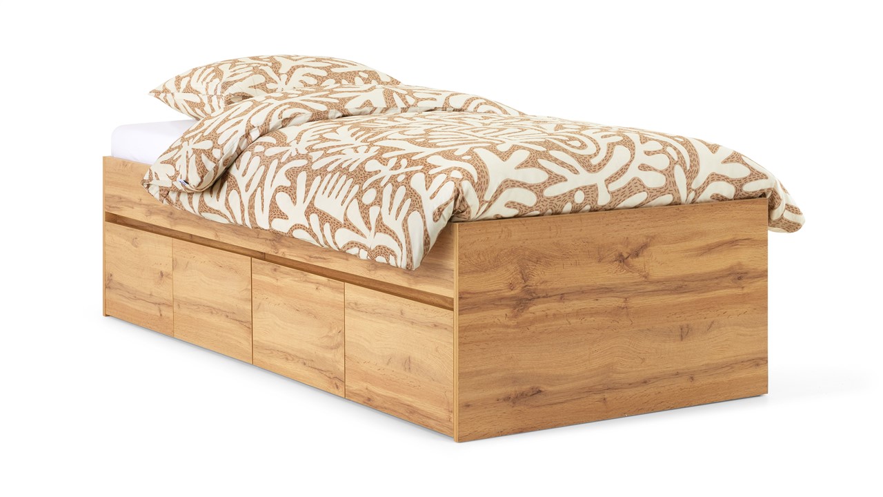 Opbergbed Barn met kleppen oak wotan