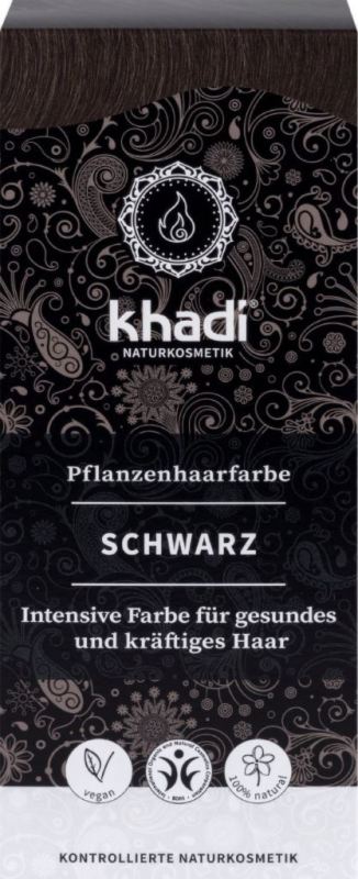 khadi Haarverf Black 100 gram