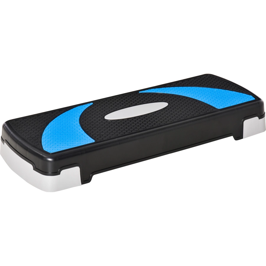 HOMCOM Steppbrett mit 3 Stufen schwarz, hellblau, grau