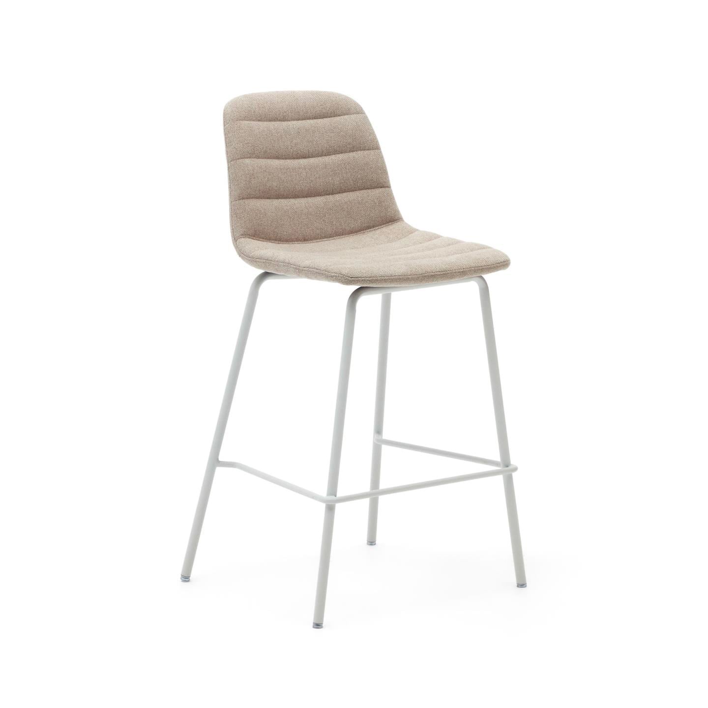 Kave Home Barhocker ZUNILDA beige/mattweiß