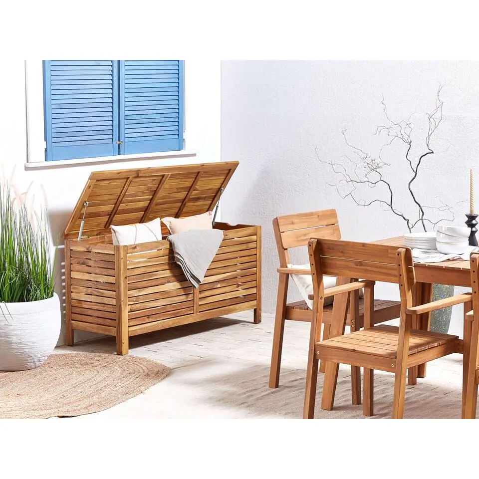 RIVIERA - Kussenbox - Lichte houtkleur - 130 cm - Acaciahout