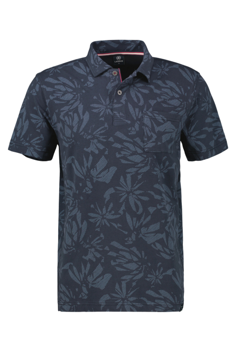 Lerros blauwe heren polo