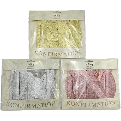 Konfirmationsguirlande med teksten 