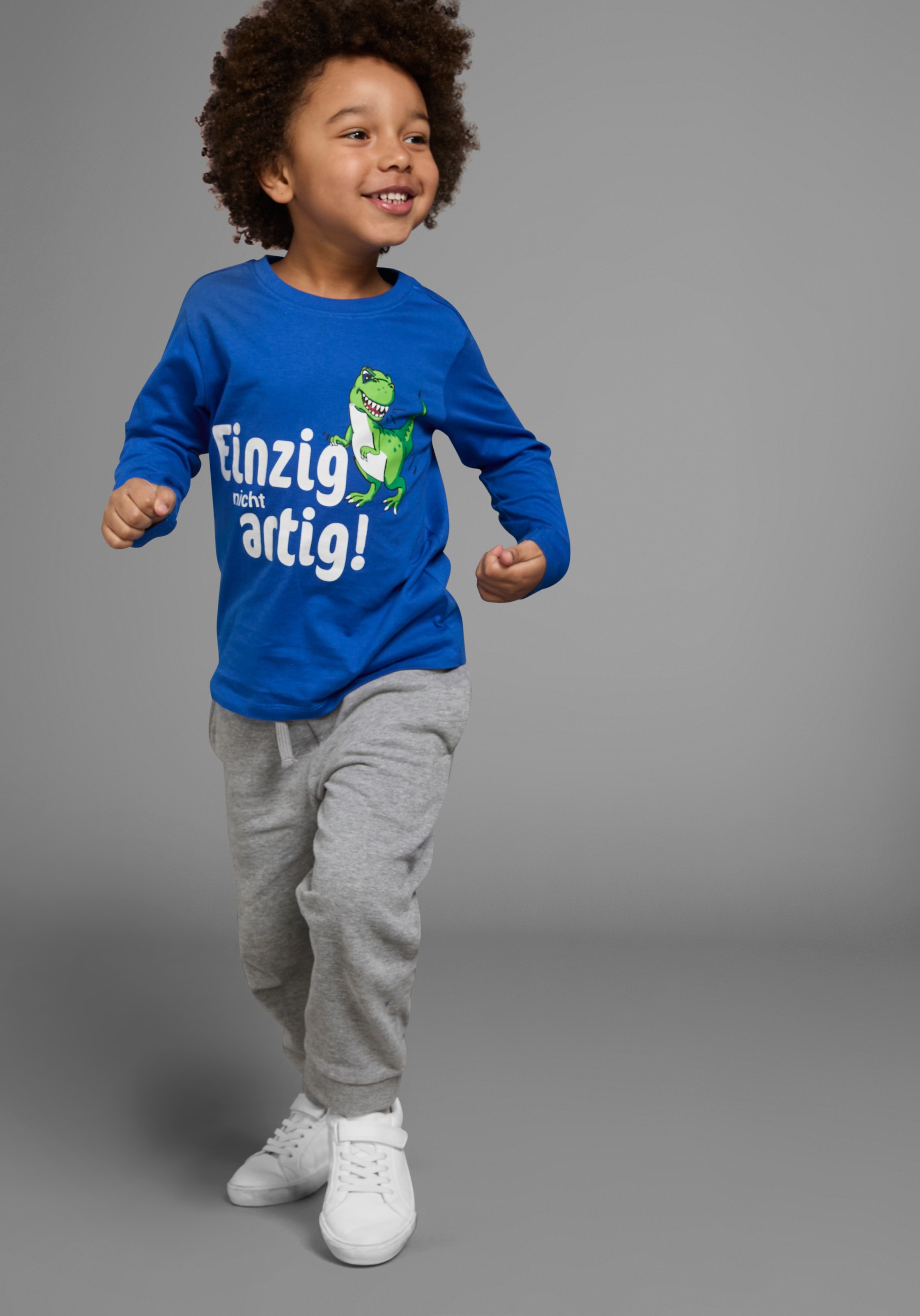 KIDSWORLD Langarmshirt »EINZIG NICHT ARTG!« Langarm,  Basic-Passform,  bedruckt,  Rundhalsausschnitt