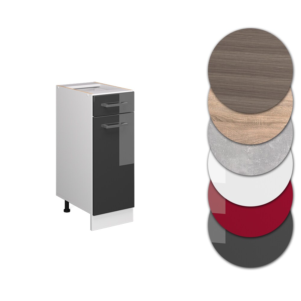 Vicco Schubunterschrank Küchenschrank Küchenzeile R-Line 30 cm Weiß Anthrazit Tür Schublade