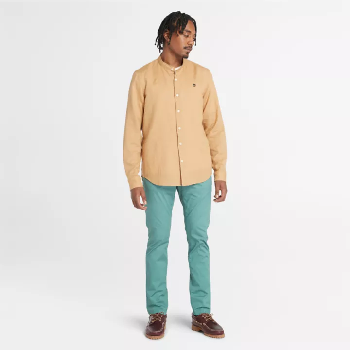Chemise à col officier Lovell pour homme en jaune