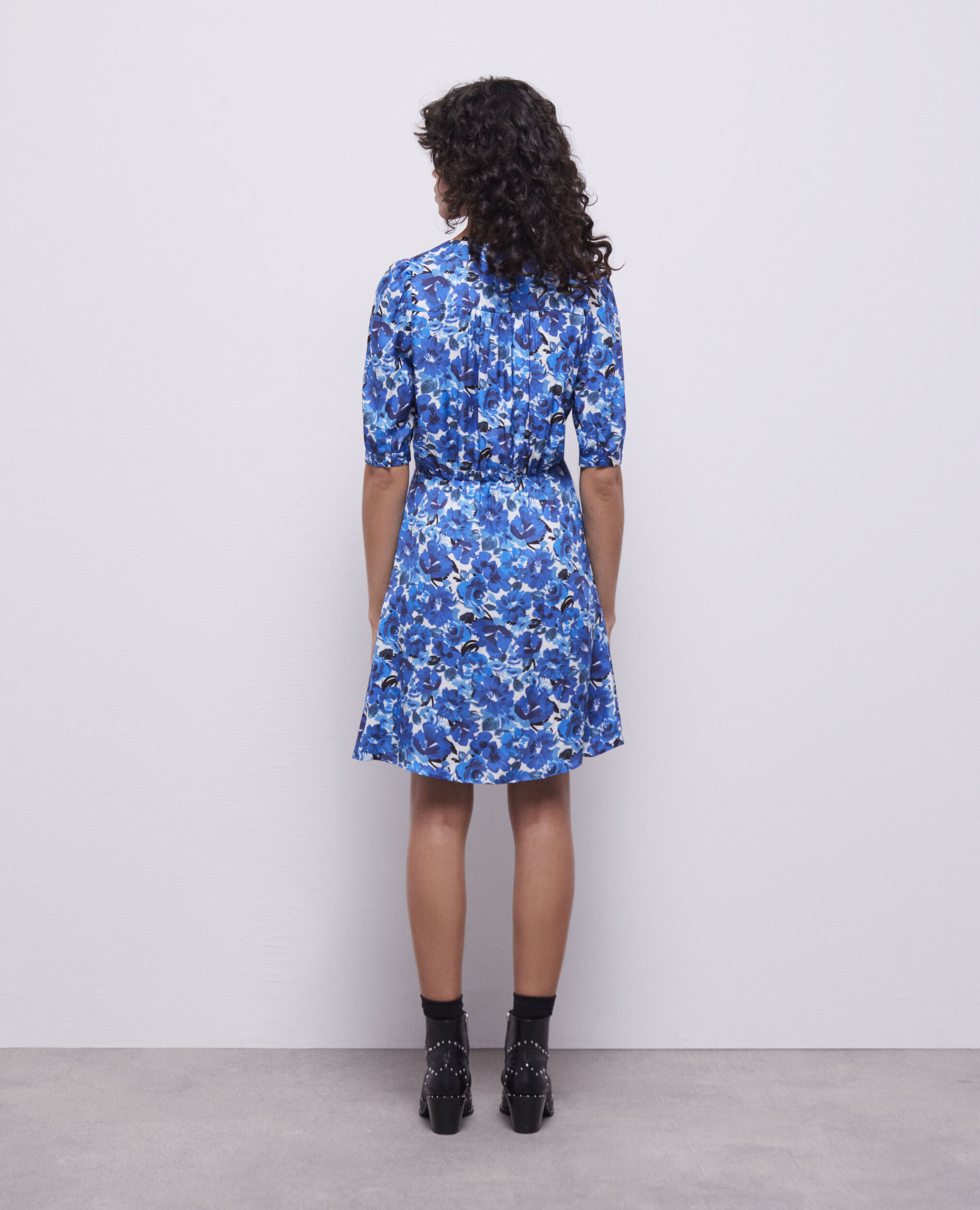 Robe portefeuille courte imprimée