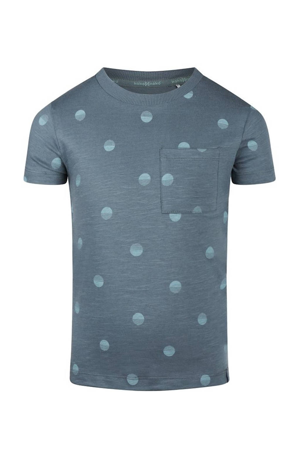 Koko Noko T-shirt met stippen blauw