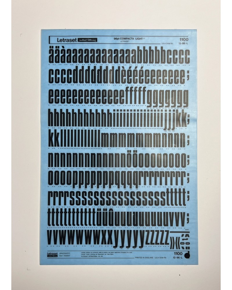 letraset-1100- COMPACTA LIGHT - 96pt